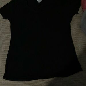 Elegant Black V-Neck Women's Tee